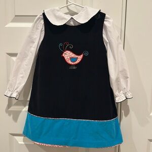 Le Za Me Girls Dress Reversible Jumpsuit Dress with Top Size 4T